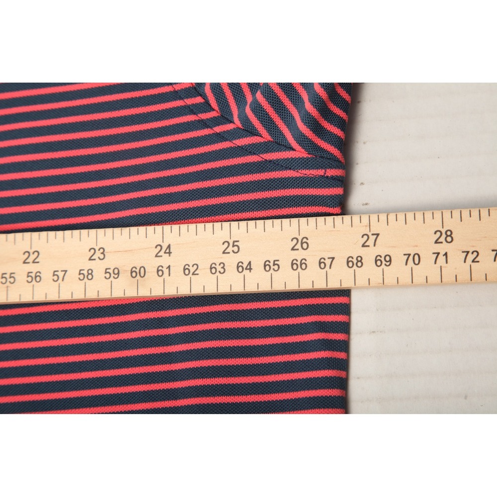 Peter Millar Summer Comfort Polo Shirt Mens XXL Red Navy Striped St Clair CC - Picture 9 of 12